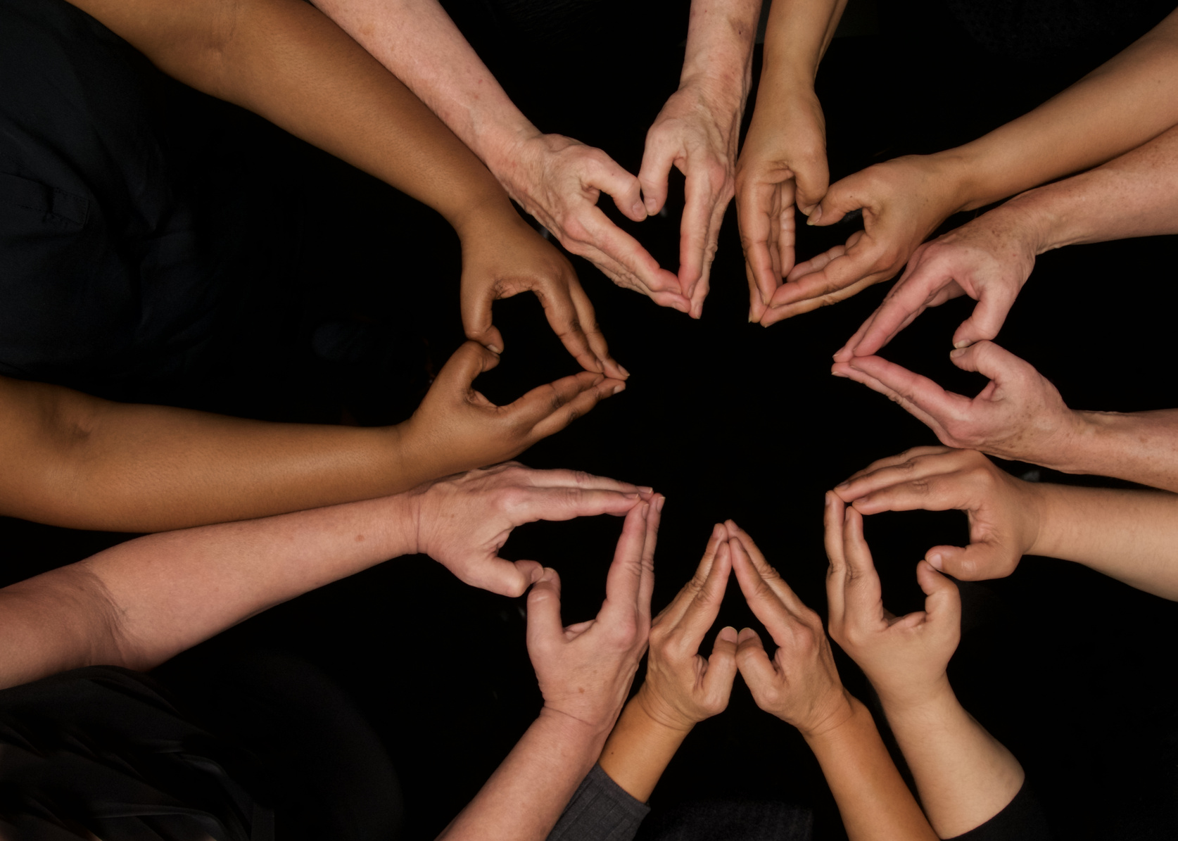 womens hands of diversity, empowerment and equality